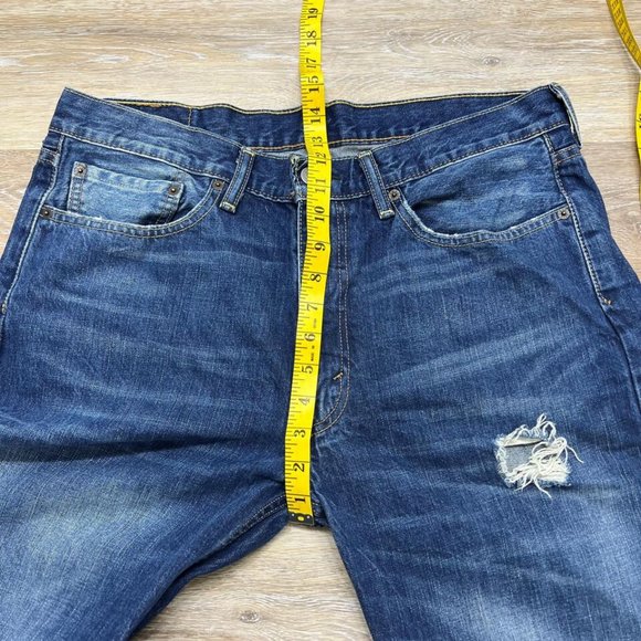 LEVI'S 514 Straight Leg Med Wash Blue Denim Jeans Men's Size W 36 L 36 - Picture 7 of 11